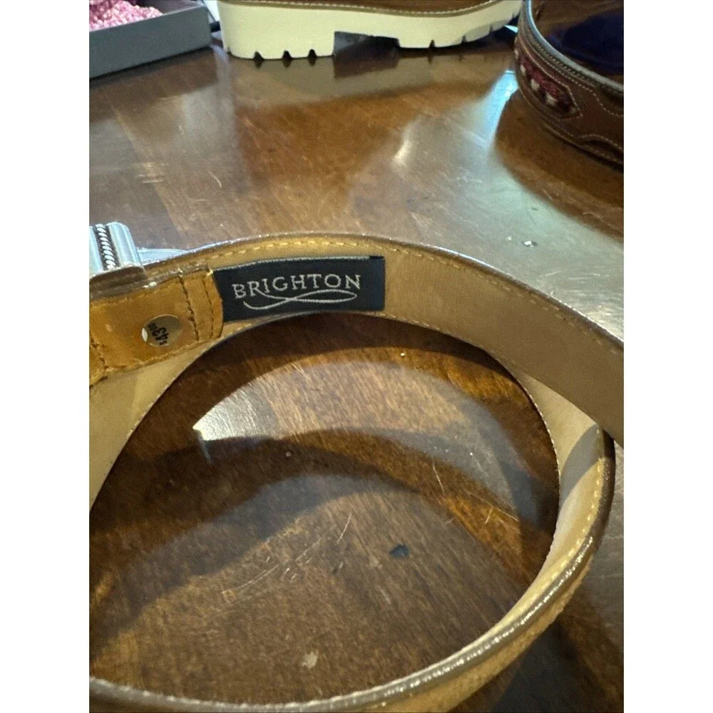 Vtg BRIGHTON  90s  Genuine Leather Belt – Women’s SZ 32– Southwestern